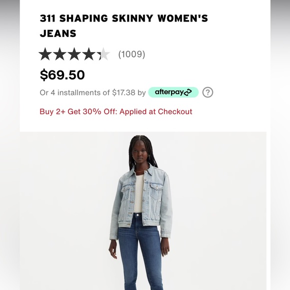 Levi’s 311 shaping skinny jeans - Picture 1 of 3